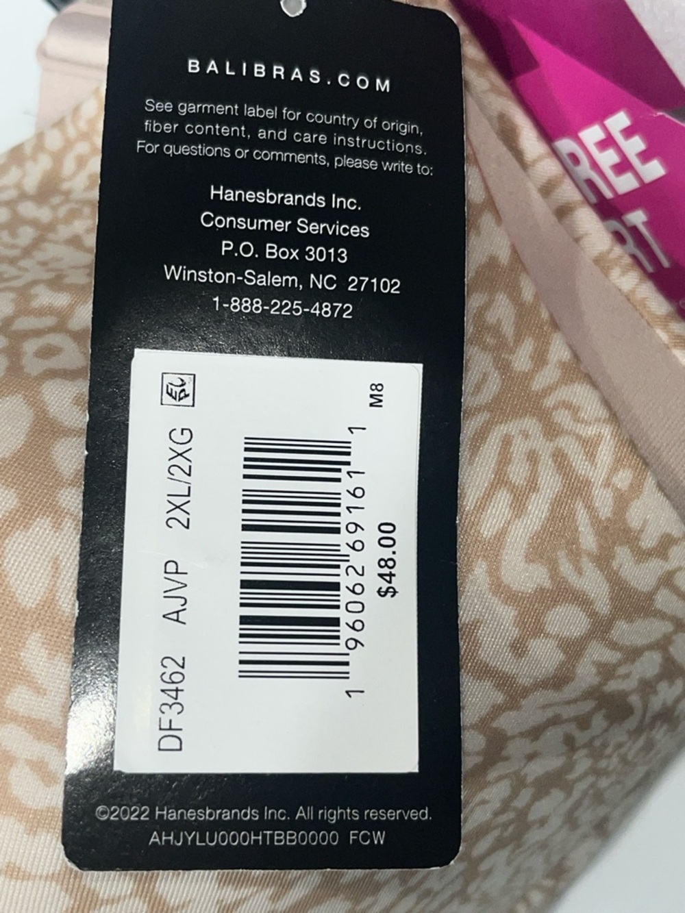 Bali Comfort Smooth T-Shirt Bra - Beige Animal Print Cool Comfort Fabric NWT - Picture 4 of 14